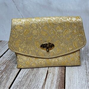 Vintage Britemode Mini Gold Patterned Clutch